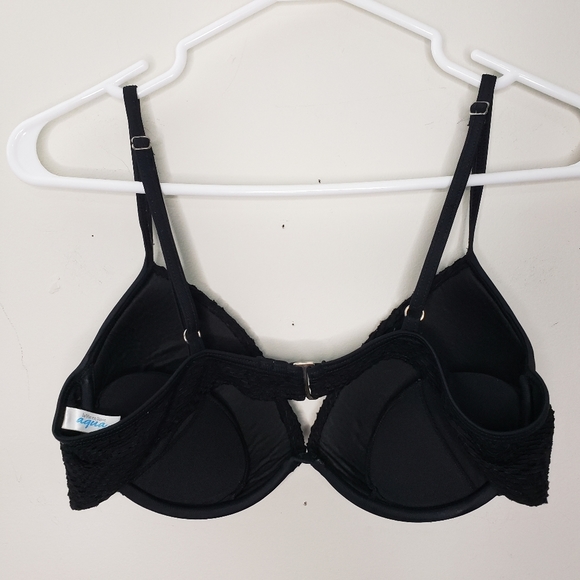 La Vie en Rose Push up Black Bikini Top Size M - Picture 2 of 6